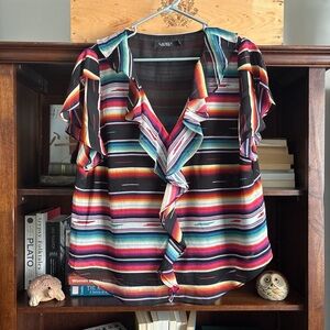 Lauren Ralph Lauren Black Label Multicolor Striped Women's Top